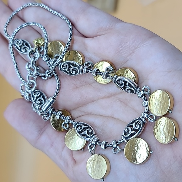 Brighton "SYMPHONY" Balinese Bead & Hammered Gold Dangles Necklace 💛 - Picture 10 of 10